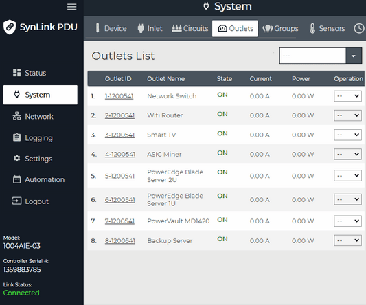SynLink PDU AutoPing - Power Cycle Outlets